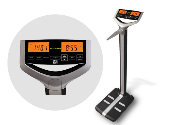 Accuro Eye Level Digital Scale with 500 lb Capacity and BMI Scale (DB1